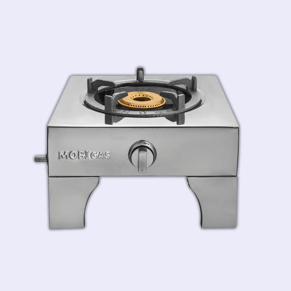 MobiGas MM-213 Single Burner Gas Stove – Full Steel Body, Auto Ignition, Big Feet