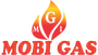 Mobi Gas logo with flame design on a white background